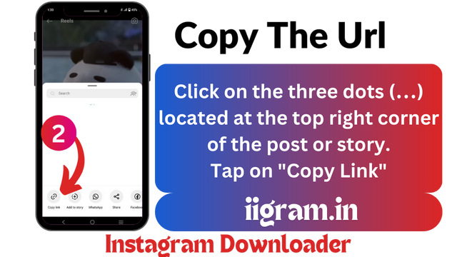 How to Download Instagram Video On Mobile Using i gram Step 2: Copy the URL.